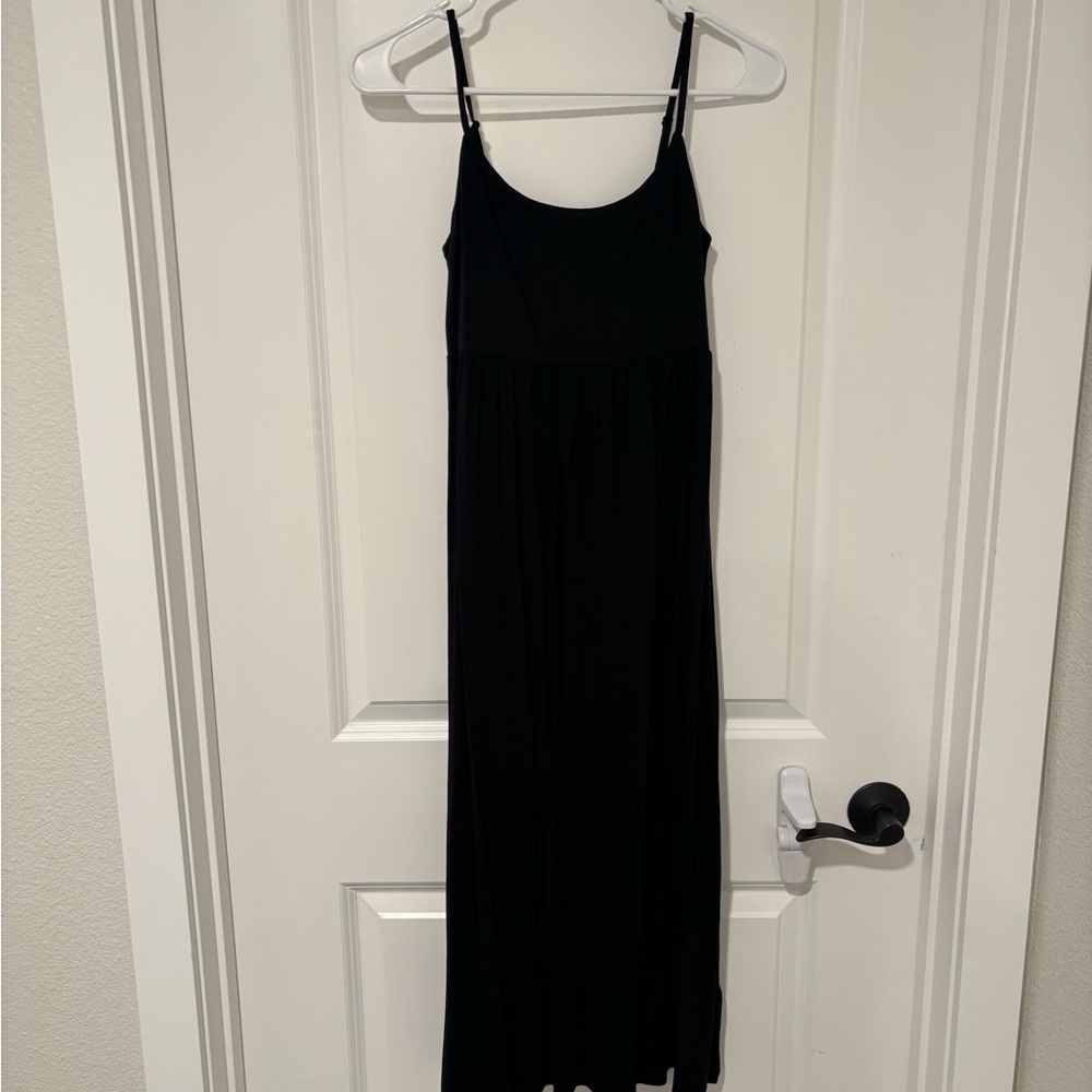Old Navy Spaghetti Strap Black Midi Dress (S)